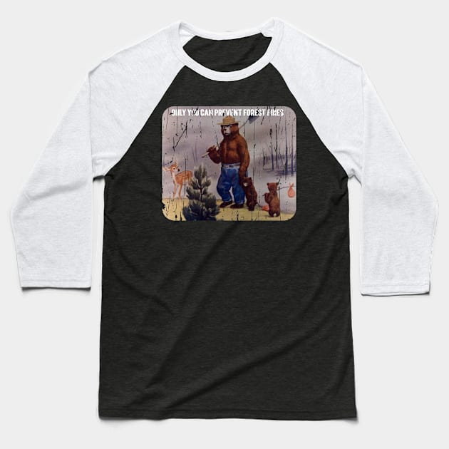 SMOKEY THE BEAR Baseball T-Shirt by Cult Classics